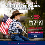 Switch to Patriot Mobile now and get FREE MONTH! Use Promo Code: GFR . Now more than ever, it’s important to band together and support companies that share our conservative values. Patriot Mobile donates a portion of every dollar earned to organizations, like ours, that fight for causes you care about.